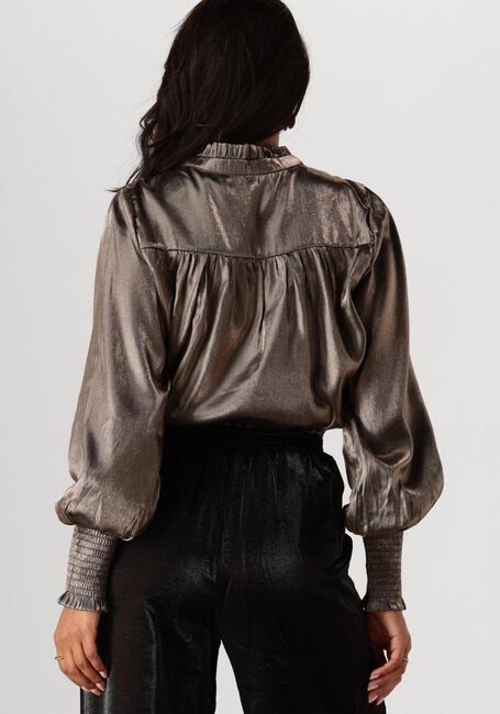 NUKUS MARBELLA BLOUSE SHINY Blouses en marron - large