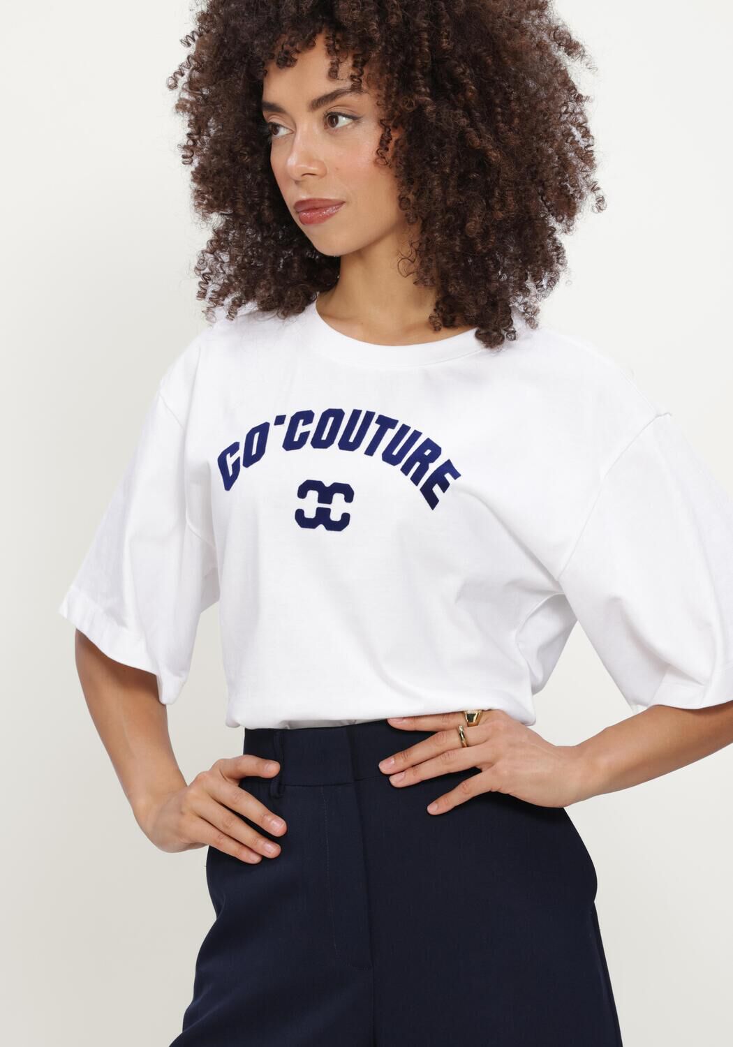Witte CO'COUTURE Tops & T-shirts 43013 ZENGACC TEE O-NECK - large