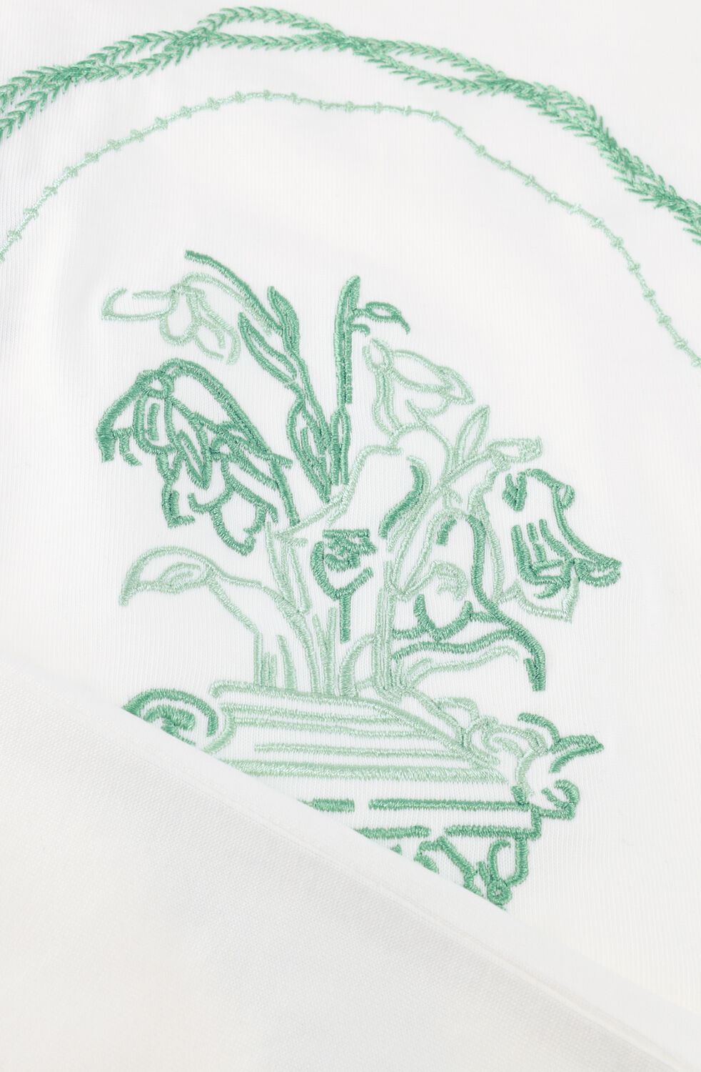 PURE PATH T-shirt EMBROIDERED VASE T-SHIRT en blanc - large