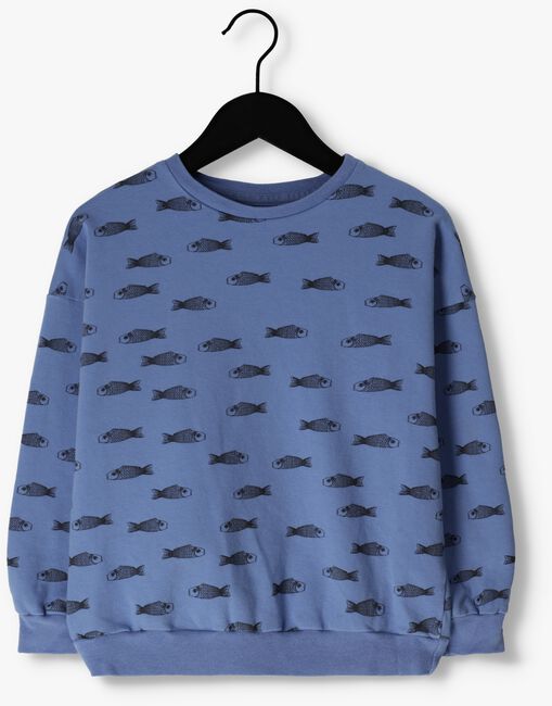 Blauwe LÖTIEKIDS Sweater SWEATSHIRT FISHES - large