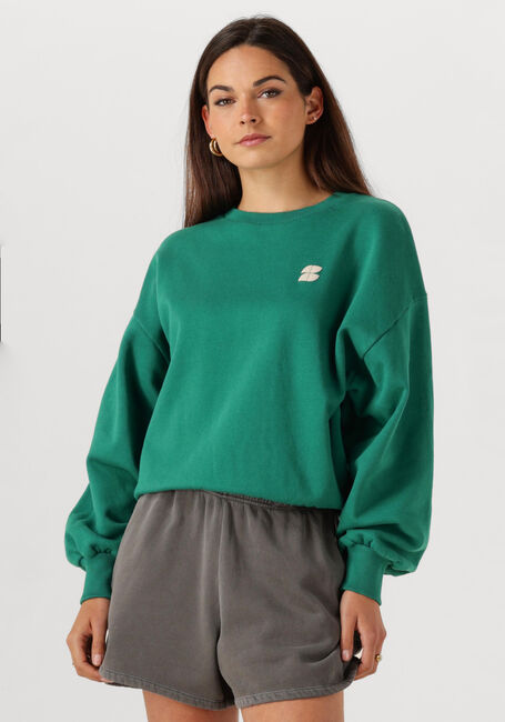 Groene BY-BAR Trui BIBI DICTIONARY BIG SWEATER - large