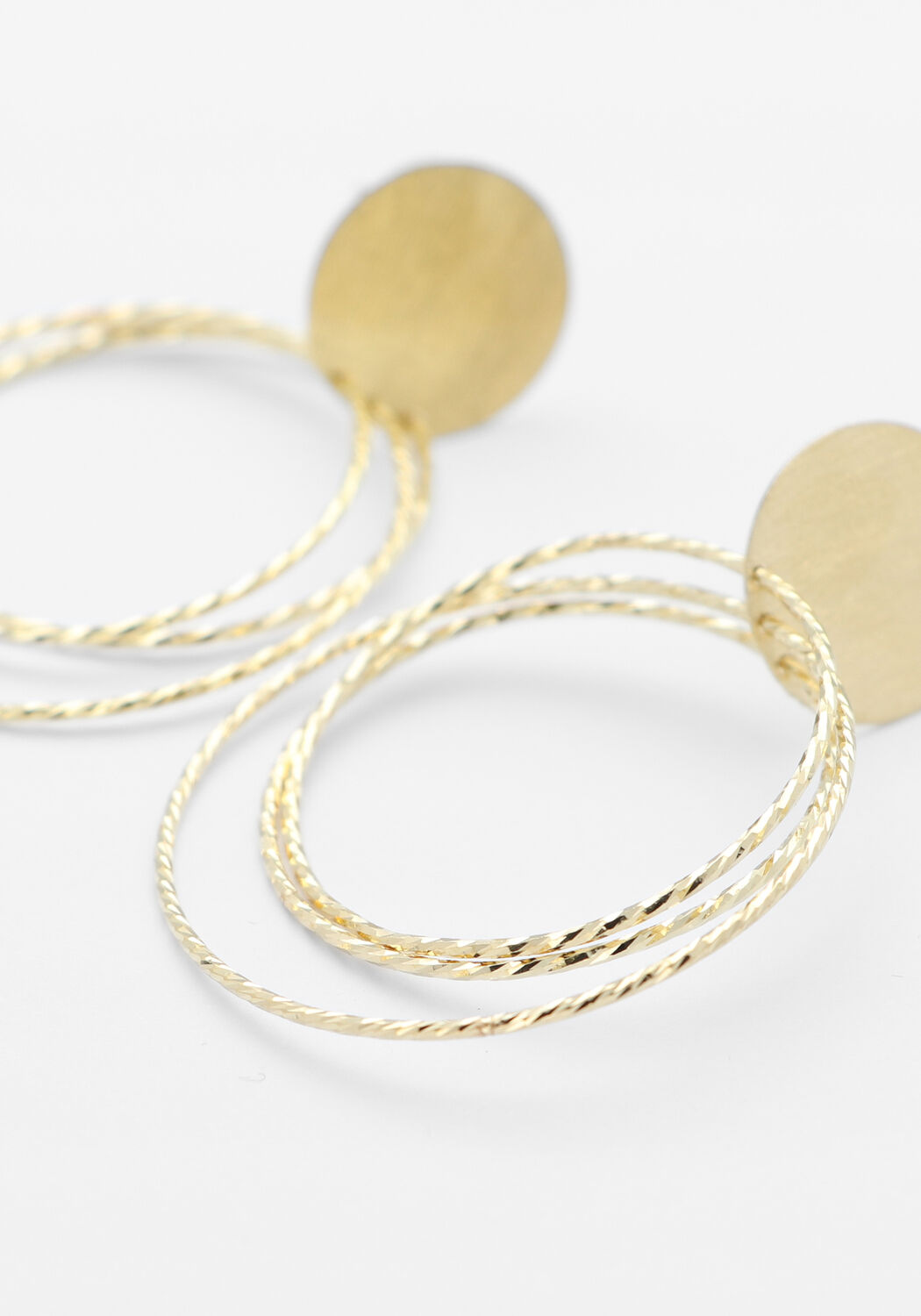 LOTT. GIOIELLI Sieraad BRUSHED ROUND TRIPLE HOOPS GLOW M - large