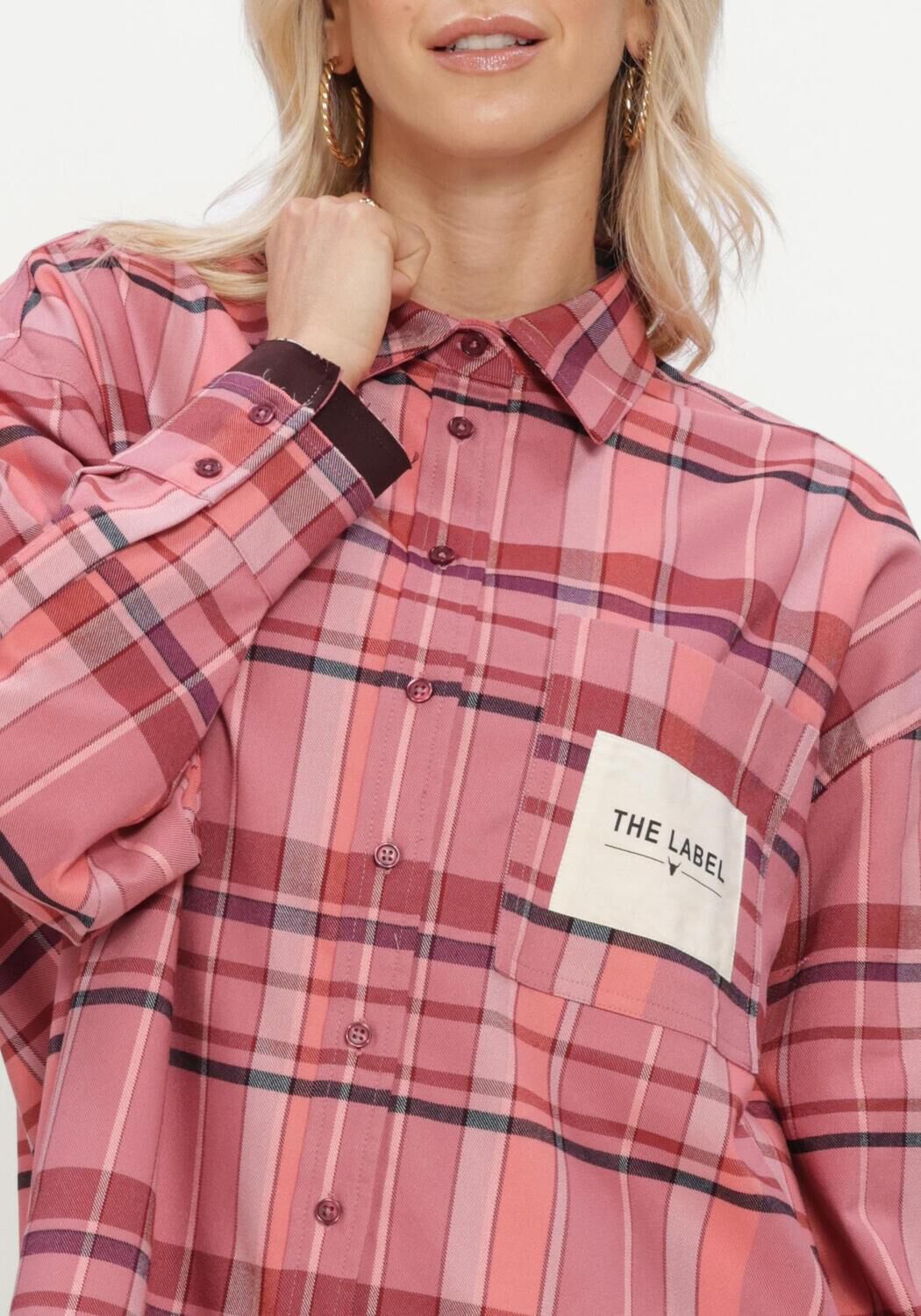 ALIX THE LABEL LADIES WOVEN CHECK BLOUSE Blouses en orange - large