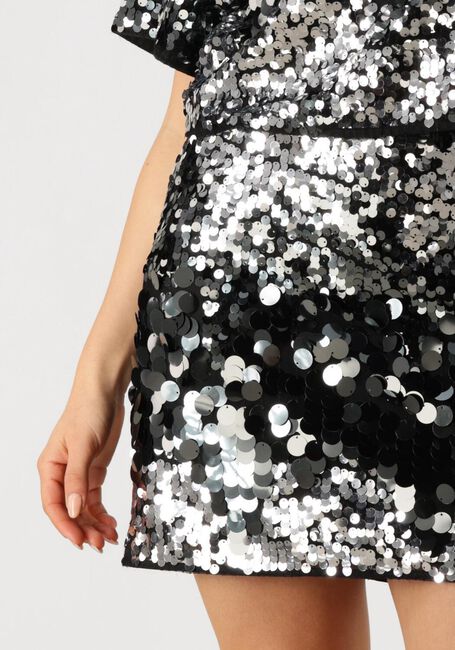 Zilveren SELECTED FEMME Minirok SLFTANA HW SHORT SEQUINS SKIRT - large