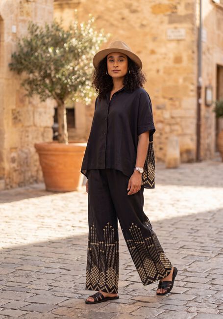 Zwarte GREEK ARCHAIC KORI Wijde broek S26K-4081083 - large