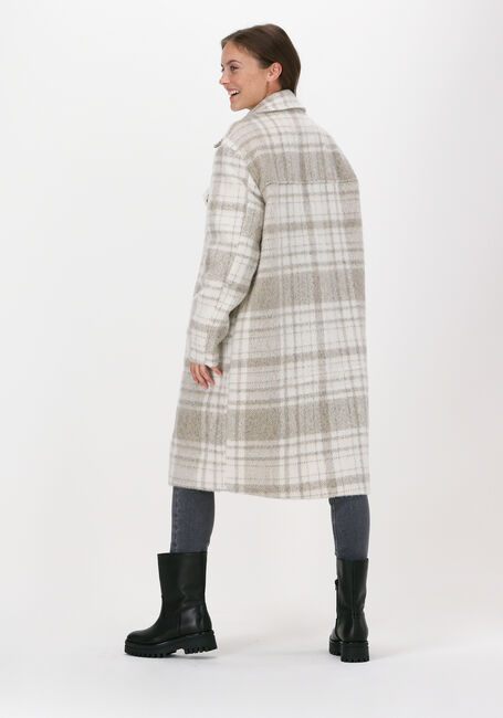 Beige NA-KD Mantel BRUSHED CHECKED CHEST POCKET L - large