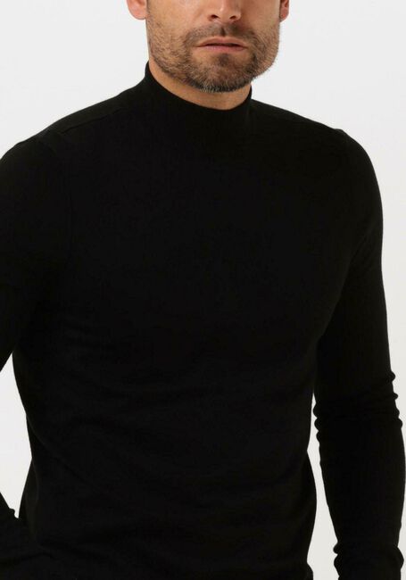 PUREWHITE Col roul&eacute; ESSENTIAL KNIT MOCKNECK LS en noir - large