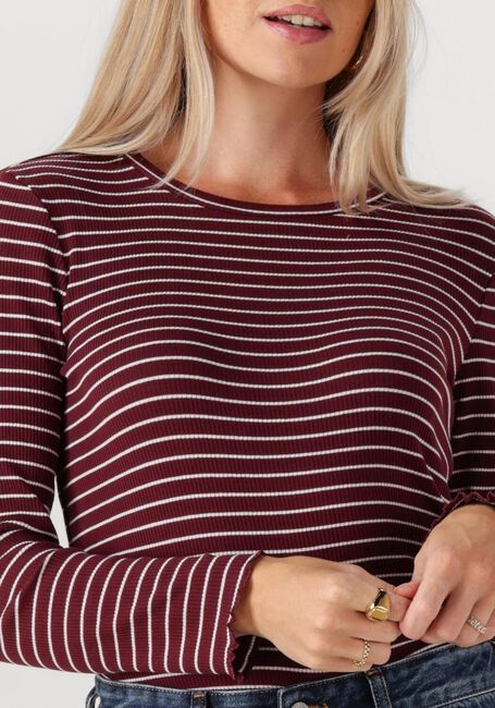 Bordeaux SELECTED FEMME Tops & T-shirts SLFANNA LS CREW NECK TEE STR - large
