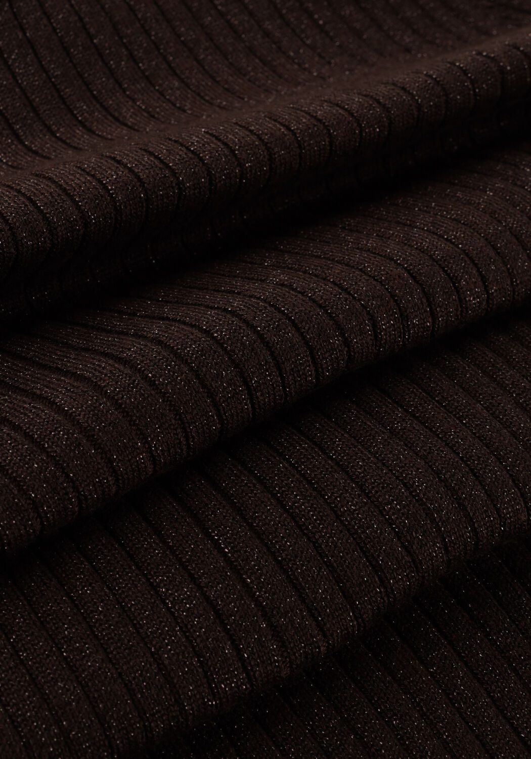 SELECTED WOMEN Col roul&eacute; SLFLYDIA LS KNIT ROLLNECK LUREX B en marron - large