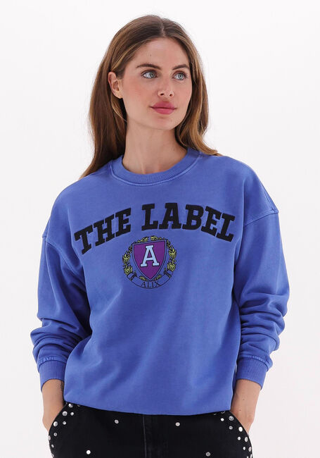 Blauwe ALIX THE LABEL Sweater LADIES KNITTED SHIELD SWEATER - large
