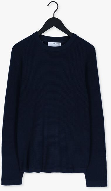 Blauwe SELECTED HOMME Trui ROCKS LS KNIT CREW NECK W NAW - large