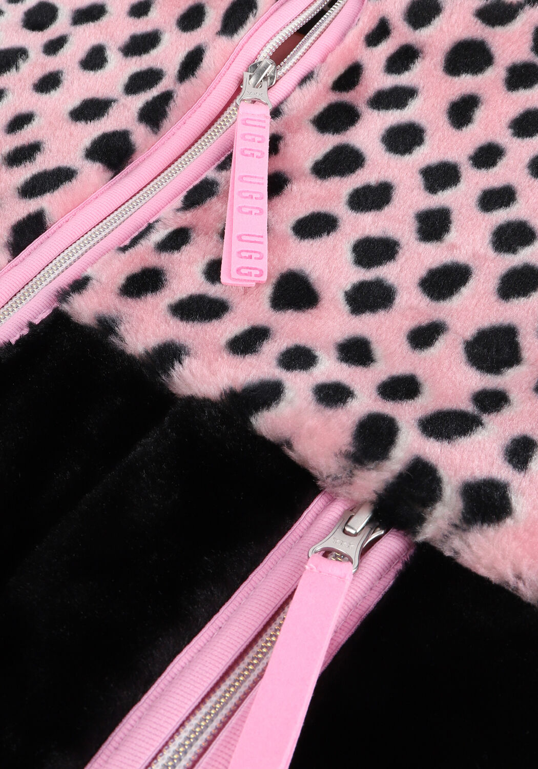 Zwarte UGG Vest W MARLENE SHERPA JACKET ANIMALA - large