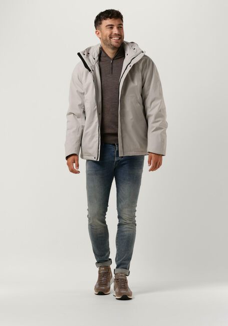 PROFUOMO Col roulé PULLOVER HALFZIP en taupe - large