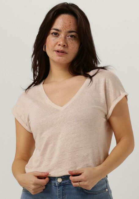 BY-BAR T-shirt MILA ORGANIC LINEN TOP &Eacute;cru - large