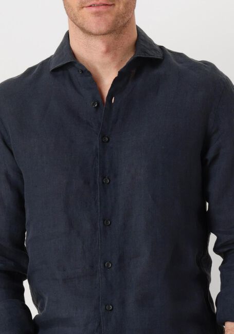 PROFUOMO Chemise classique SHIRT X-CUTAWAY LINEN Bleu foncé - large