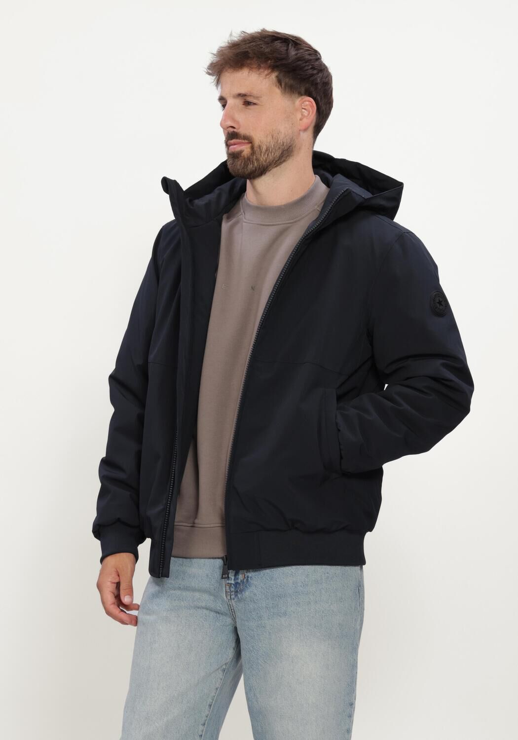 Donkerblauwe AIRFORCE Jack PADDED BOMBER - large