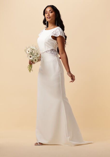 Witte Y.A.S.  YASCHRISTA CS MAXI TRAIN DRESS - large