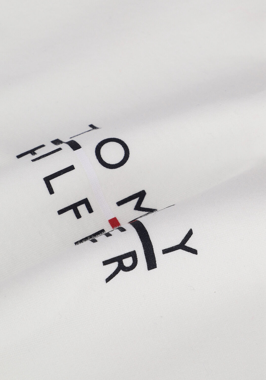 TOMMY HILFIGER T-shirt SQUARE LOGO TEE en blanc - large
