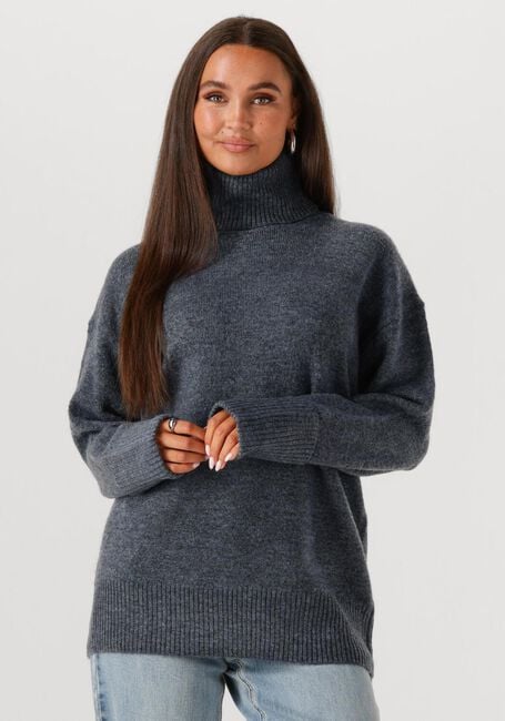 WITHBLACK Pull WBLALVA LONG ROLL NECK SWEATER Bleu foncé - large