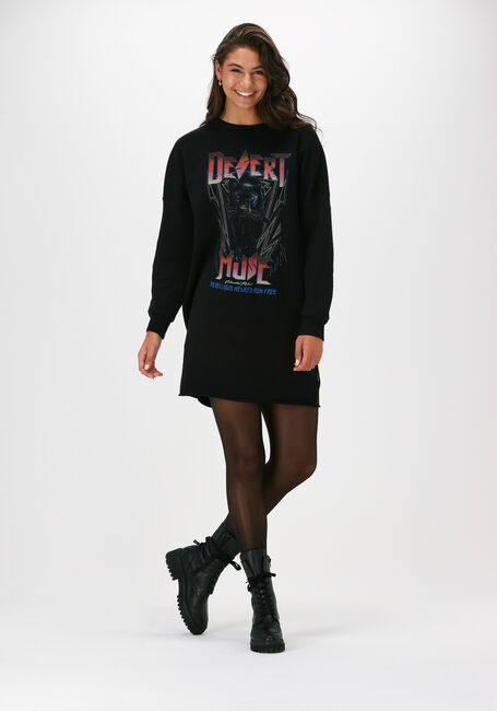 COLOURFUL REBEL Mini robe DESERT MUSE DROPPED SHOULDER S en noir - large