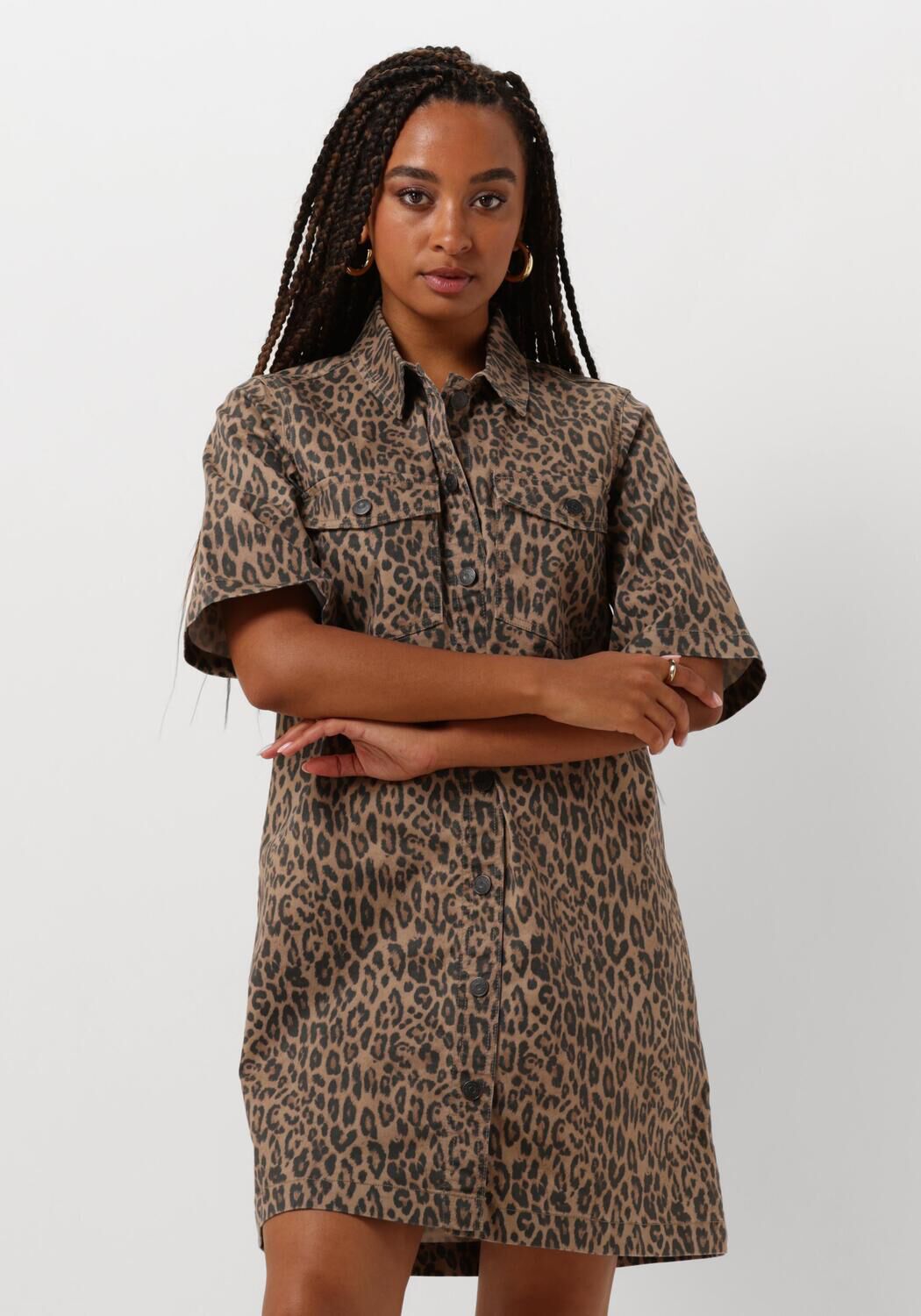OBJECT Mini robe OBJSENI BRUCE SS RE DRESS E DIV Leopard Omoda