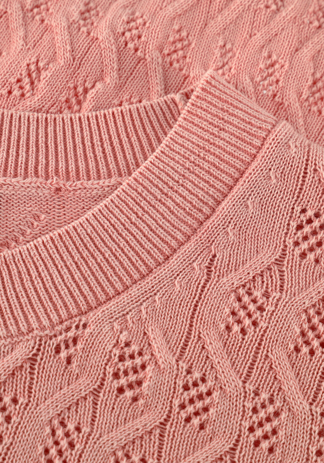 Roze MOS MOSH Top MMGANNA PATTERN O-NECK KNIT TOP - large