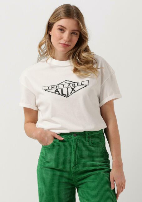 ALIX THE LABEL T-shirt KNITTED LOGO T-SHIRT en blanc - large