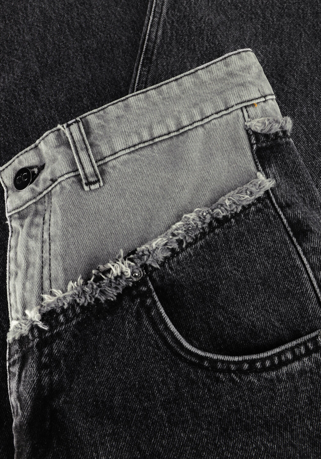 CO'COUTURE Wide jeans GREY MIX BLOCK LONG JEANS en gris - large