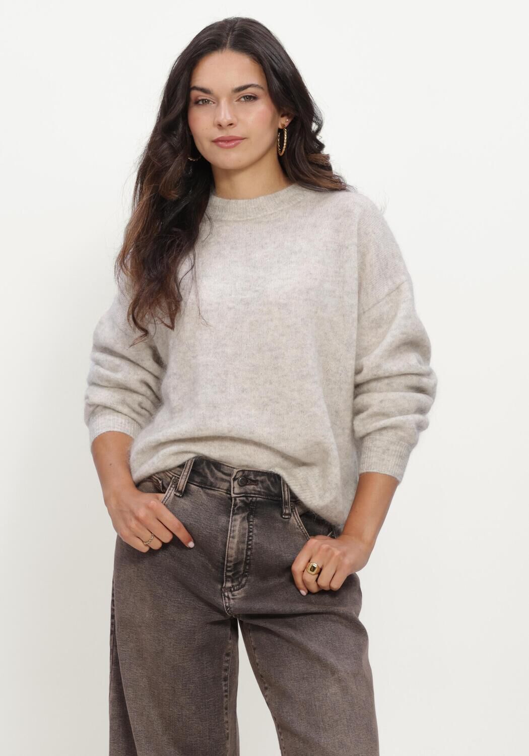 TWNS Pull HIGH-NECK PULLOVER, LONG SLEEVES en beige - large