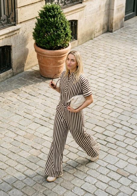 Multi STUDIO ANNELOES Wijde broek Grace stripe trousers - large