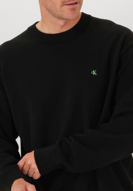 CALVIN KLEIN Pull LS EZ CORRON CREWNK SWEATER 12GG en noir - large