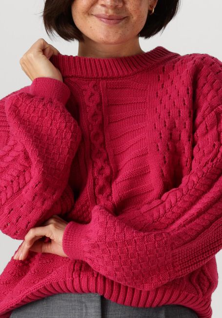 Roze OBJECT Trui OBJRUSH RE L/S KNIT PULLOVER - large