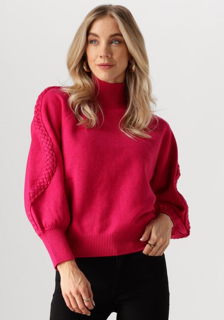MINUS Pull VERA HIGH NECK KNIT PULLOVER en rose - large