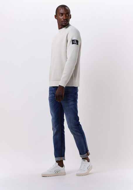 CALVIN KLEIN Chandail MONOLOGO BADGE SWEATER en beige - large