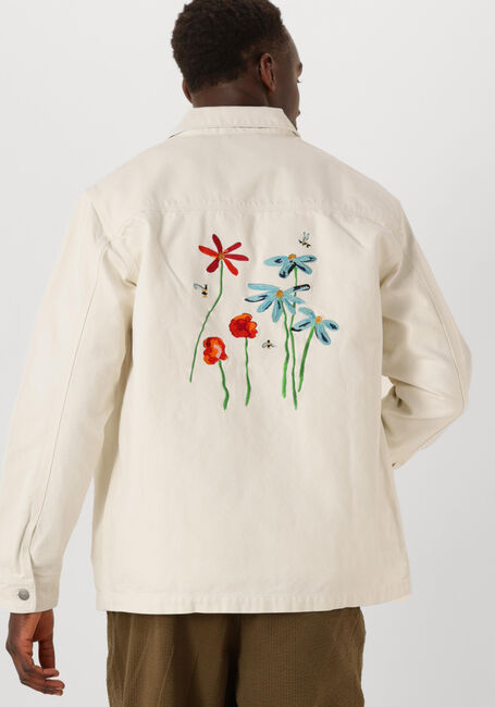 Gebroken wit FORÉT  ROWAN EMBROIDERY CANVAS OVERSHIRT - large