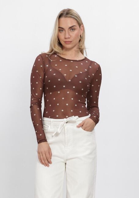 Bruine NEO NOIR  ELLA DOT BLOUSE - large