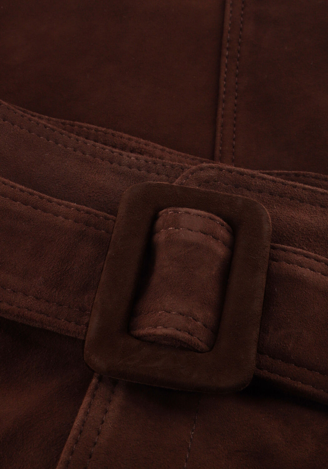 ROUGE EDIT Mini-jupe ROUERNA HW SHORT SUEDE SKIRT en marron - large