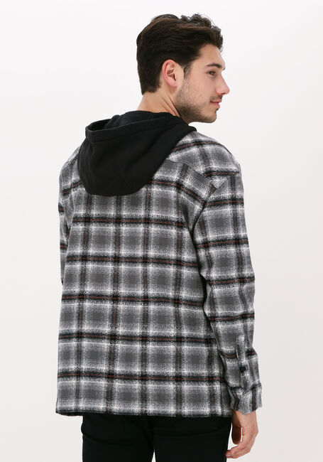 TOMMY JEANS Jack TJM HOODED CHECK OVERSHIRT en gris - large