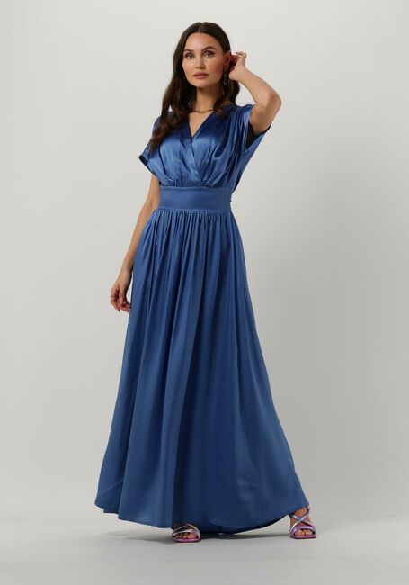 Lichtblauwe SEMICOUTURE Maxi jurk BLONDIE - large