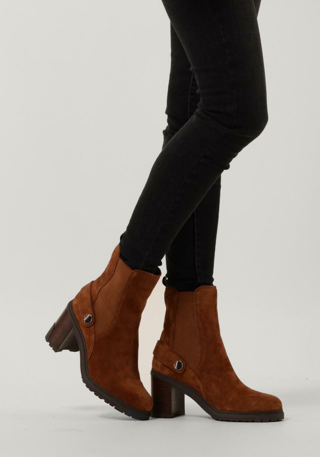 Bruine TOMMY HILFIGER Enkellaarsjes OUTDOOR HIGH HEEL BOOT | Omoda