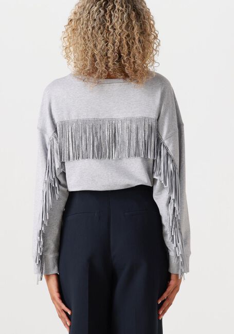 CO'COUTURE Pull STUDCC FRINGE SWEAT Gris clair - large