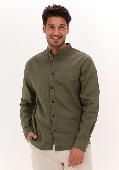 ANERKJENDT Chemise décontracté AKLUKAS LINEN SHIRT en vert - large