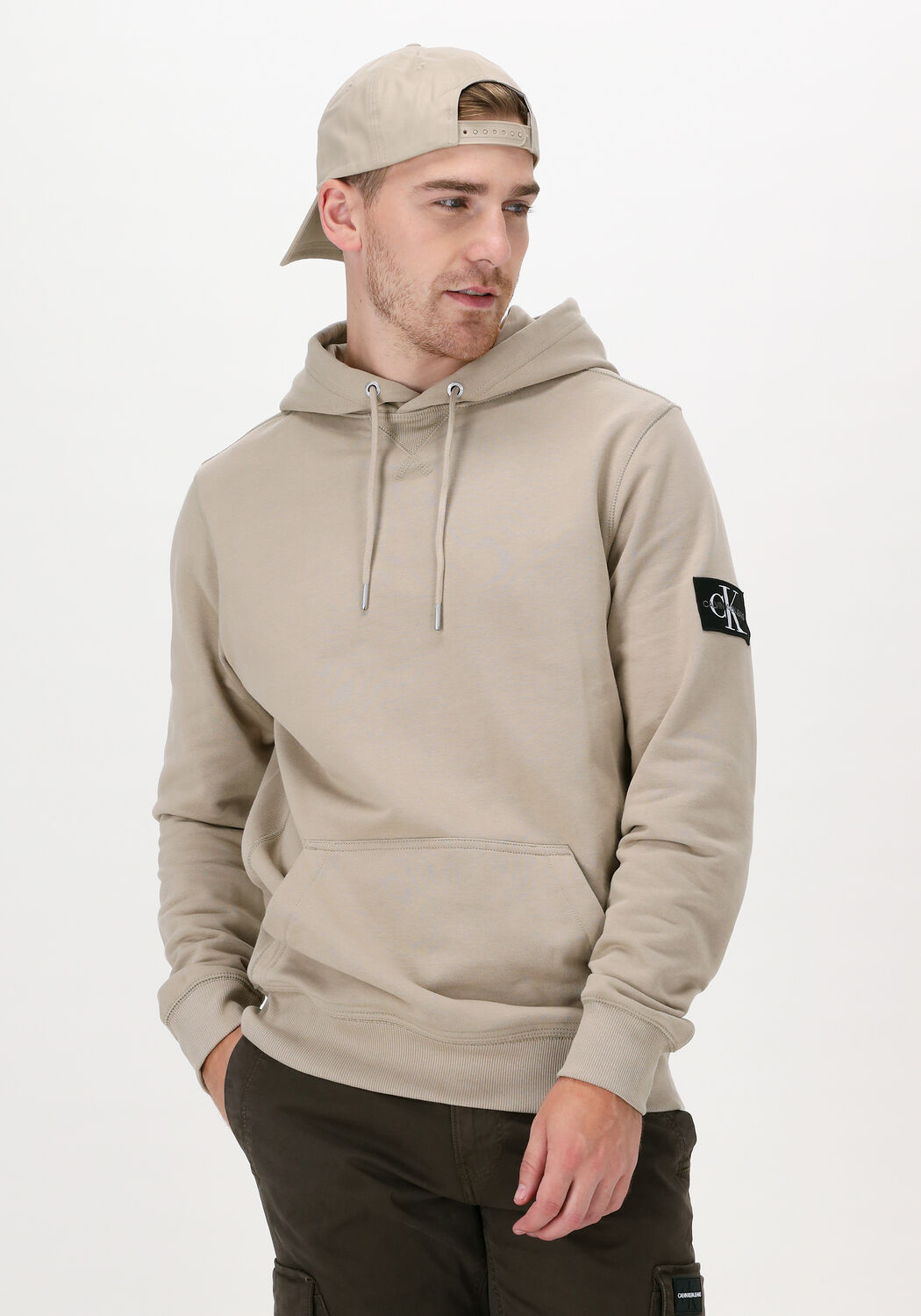 Calvin klein hoodie beige clearance