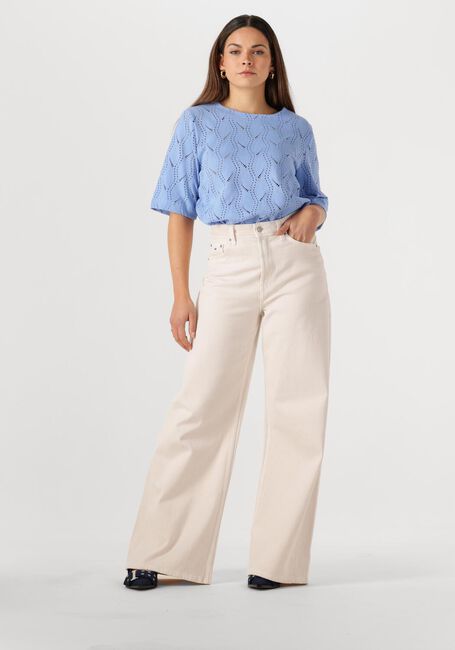 Lichtblauwe OBJECT Top OBJAVA 2/4 LO O-NECK TOP - large