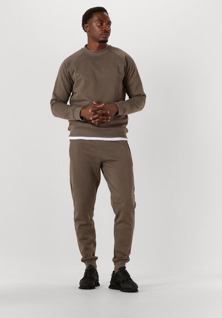 GENTI Pull BASIC LOGO SWEATER en taupe - large