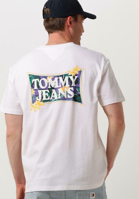 Witte TOMMY JEANS T-shirt TJM REG FLOWER POWER TEE - large