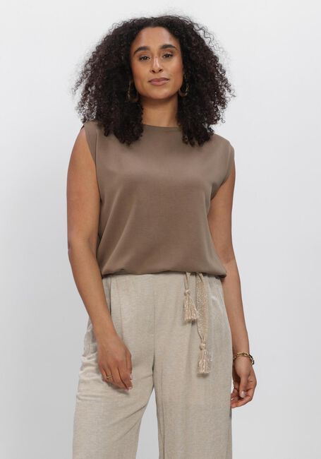 SUMMUM TOP SOFT SCUBA Blouses Sable - large