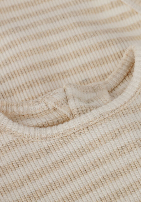PLAY UP Grenouillères STRIPED RIB BODY en beige - large