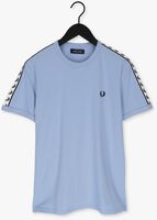 Lichtblauwe FRED PERRY T-shirt TAPED RINGER T-SHIRT