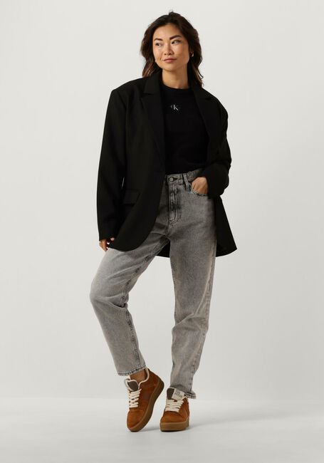 CALVIN KLEIN T-shirt WOVEN LABEL RIB REGULAR TEE en noir - large